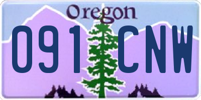 OR license plate 091CNW