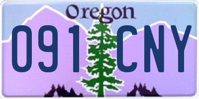 OR license plate 091CNY