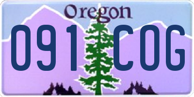 OR license plate 091COG