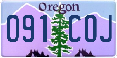 OR license plate 091COJ