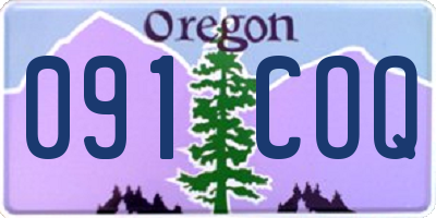 OR license plate 091COQ