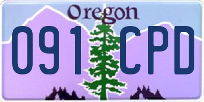 OR license plate 091CPD
