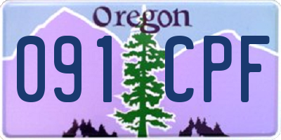 OR license plate 091CPF