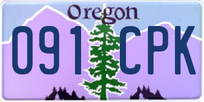 OR license plate 091CPK