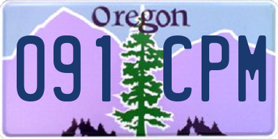 OR license plate 091CPM