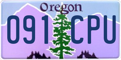 OR license plate 091CPU