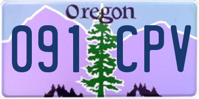 OR license plate 091CPV