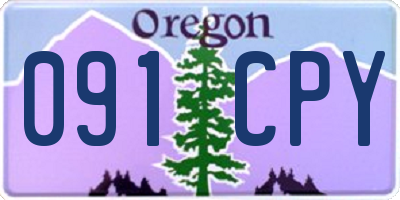 OR license plate 091CPY