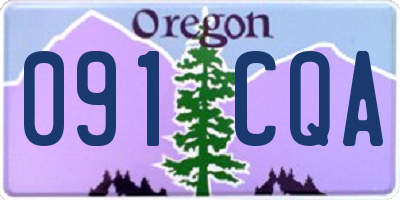OR license plate 091CQA