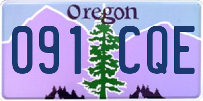 OR license plate 091CQE