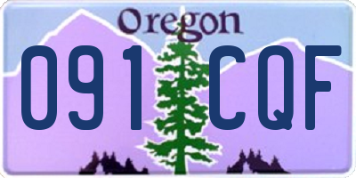 OR license plate 091CQF