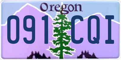OR license plate 091CQI