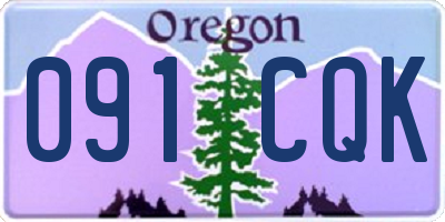 OR license plate 091CQK