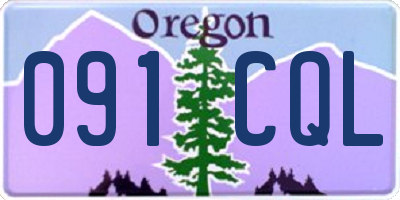 OR license plate 091CQL