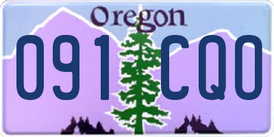 OR license plate 091CQO