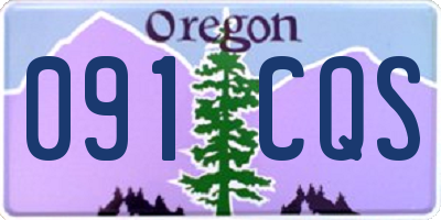 OR license plate 091CQS
