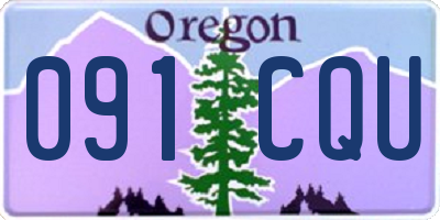 OR license plate 091CQU