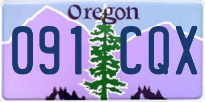OR license plate 091CQX