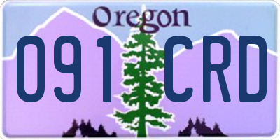 OR license plate 091CRD