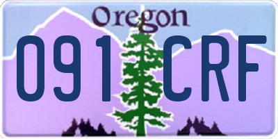 OR license plate 091CRF