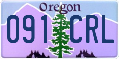 OR license plate 091CRL