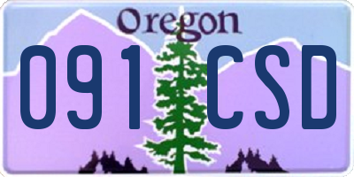 OR license plate 091CSD