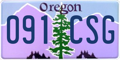 OR license plate 091CSG
