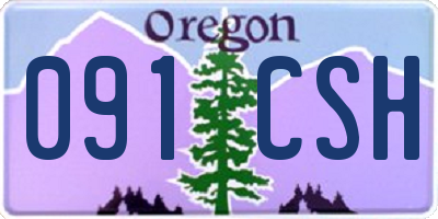 OR license plate 091CSH