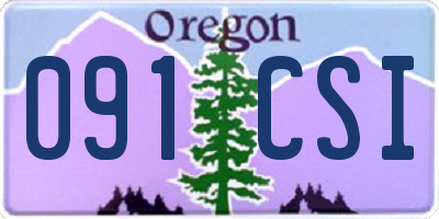 OR license plate 091CSI