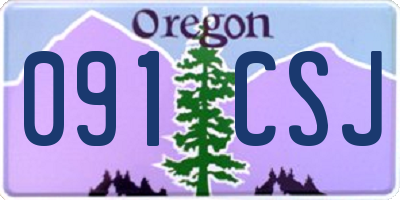 OR license plate 091CSJ