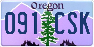 OR license plate 091CSK