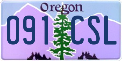 OR license plate 091CSL