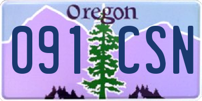 OR license plate 091CSN