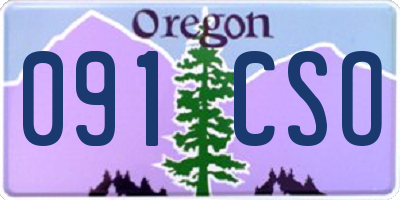 OR license plate 091CSO