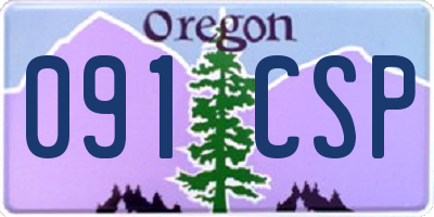 OR license plate 091CSP