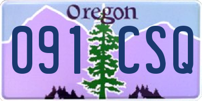 OR license plate 091CSQ