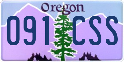OR license plate 091CSS