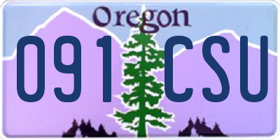 OR license plate 091CSU