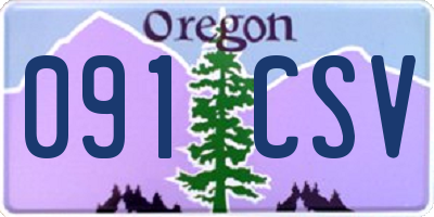 OR license plate 091CSV