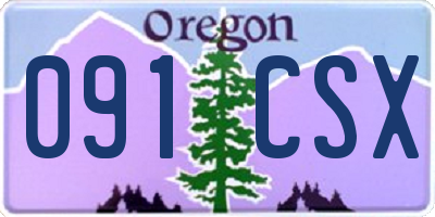 OR license plate 091CSX