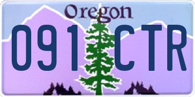 OR license plate 091CTR