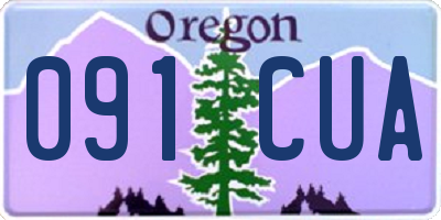 OR license plate 091CUA