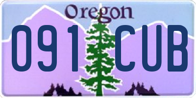 OR license plate 091CUB
