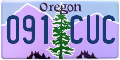 OR license plate 091CUC