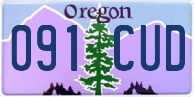 OR license plate 091CUD