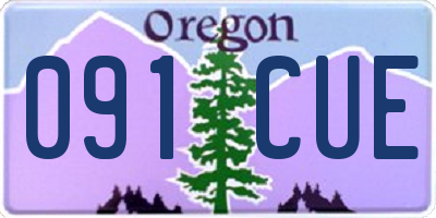 OR license plate 091CUE