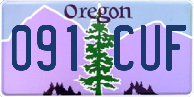 OR license plate 091CUF