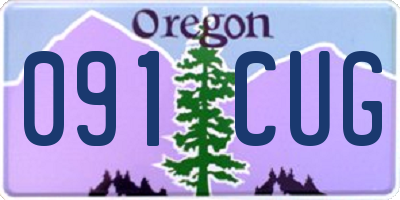 OR license plate 091CUG