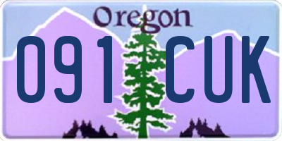 OR license plate 091CUK