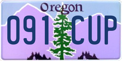 OR license plate 091CUP
